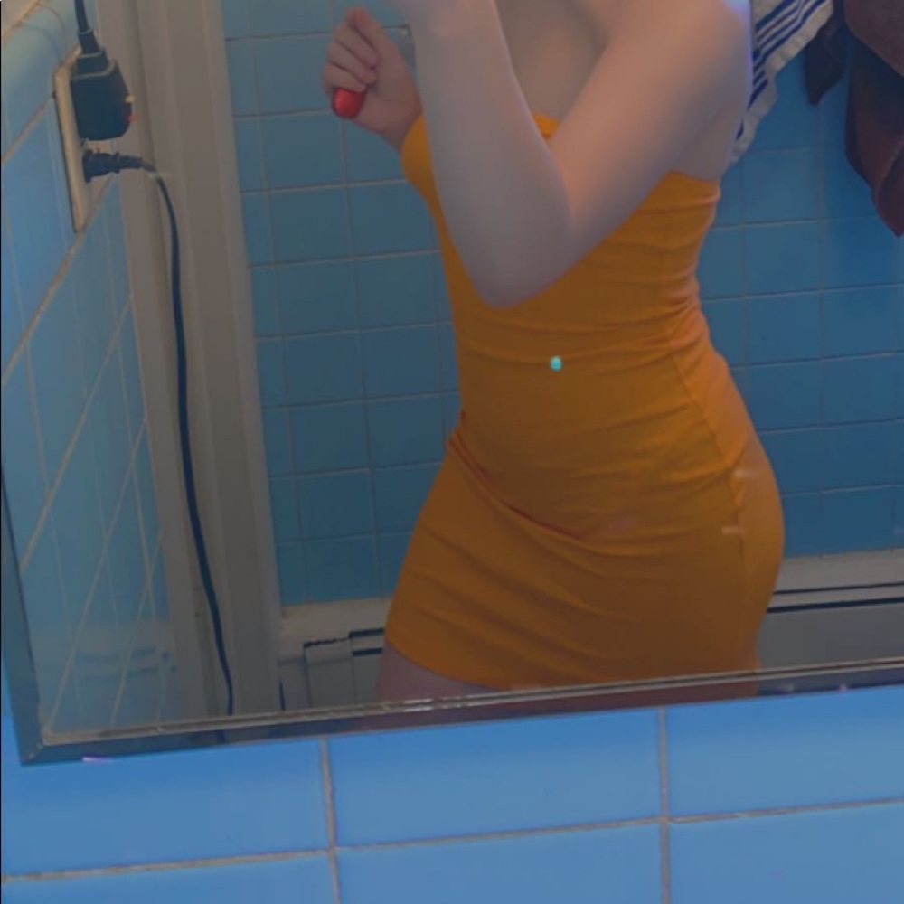 Orange Tube Top Dress
